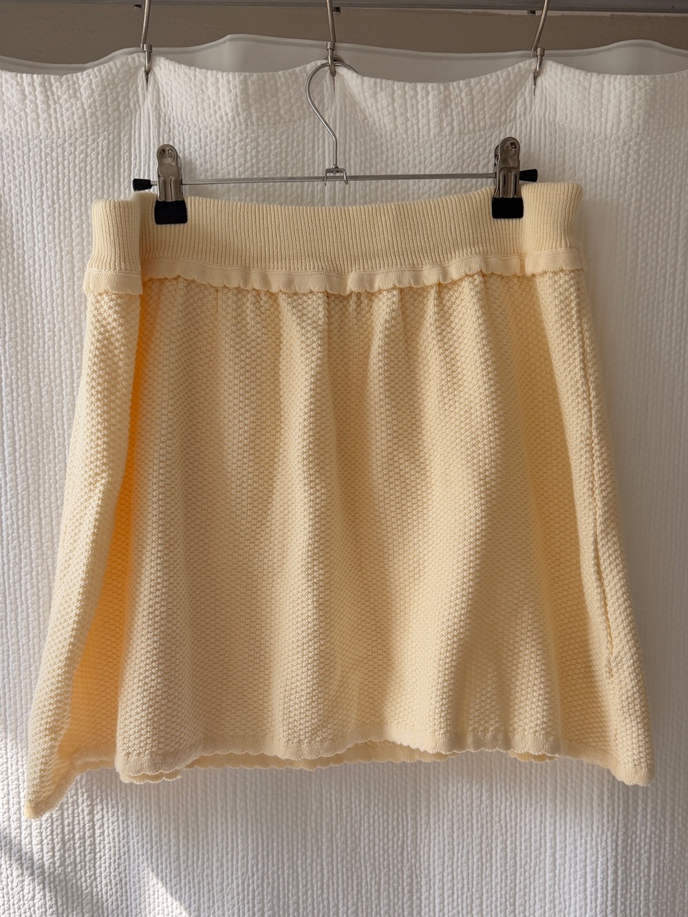 Djerf Avenue Yellow Knit Skirt